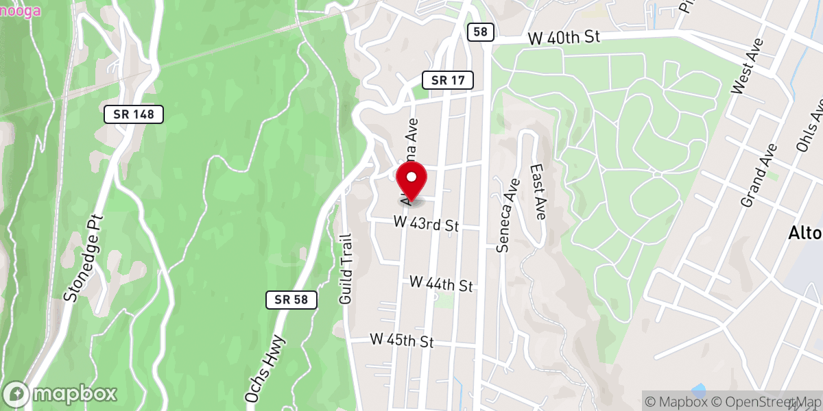 Map showing location of Thankful Memorial Episcopal Church