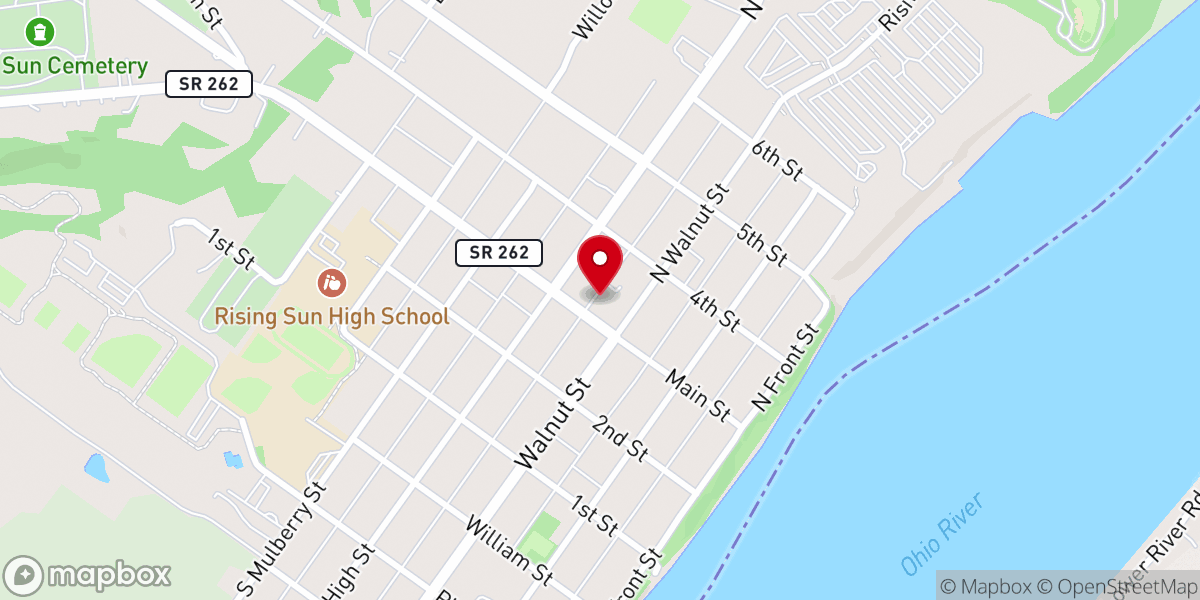 Map showing location of Bethel Unity Baptist Church