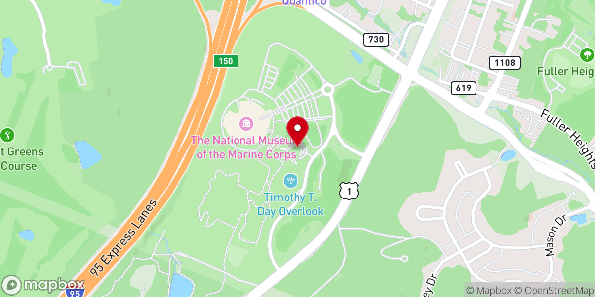 Map showing location of Semper Fidelis Memorial Chapel