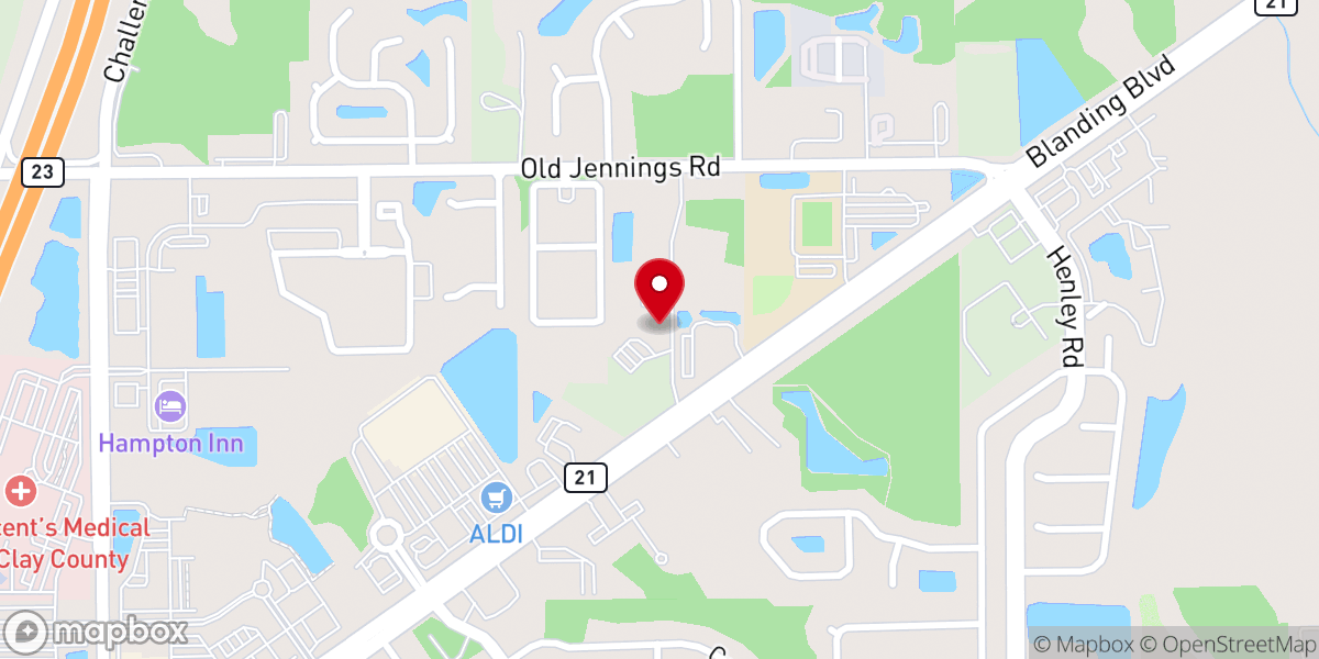 Map showing location of Centerpoint Baptist Church