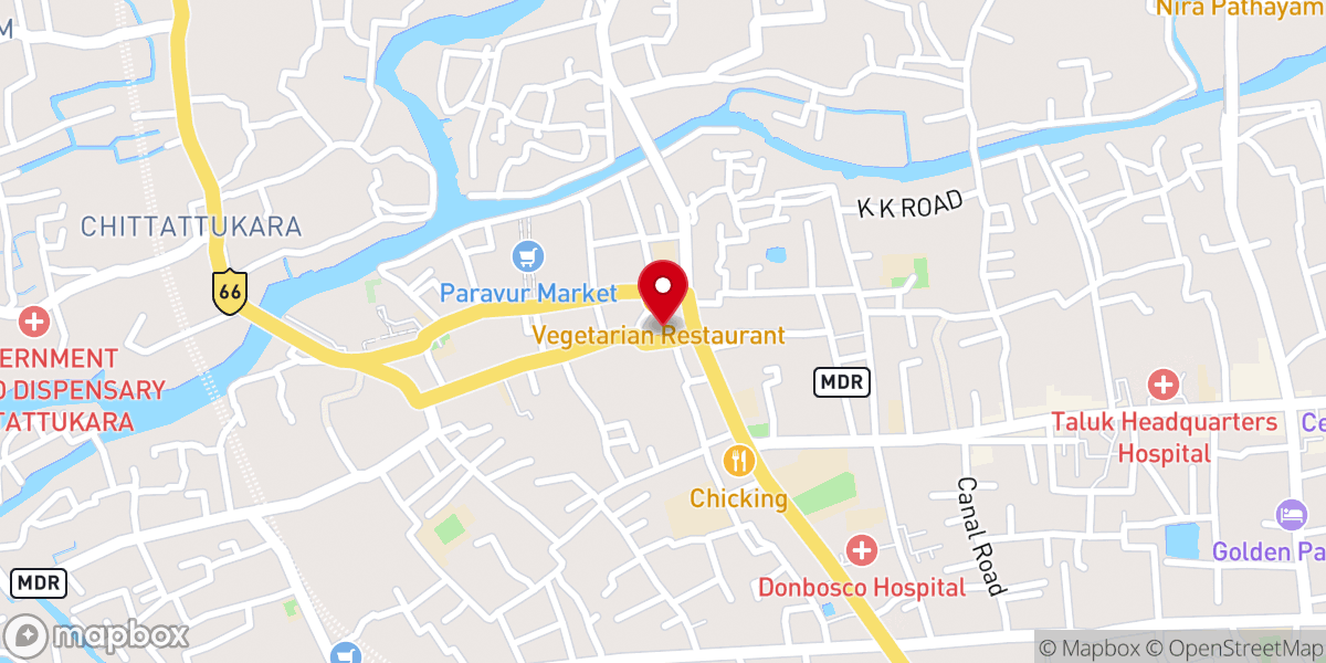 Map showing location of St Thomas Jacobite Syrian Church, North Paravur