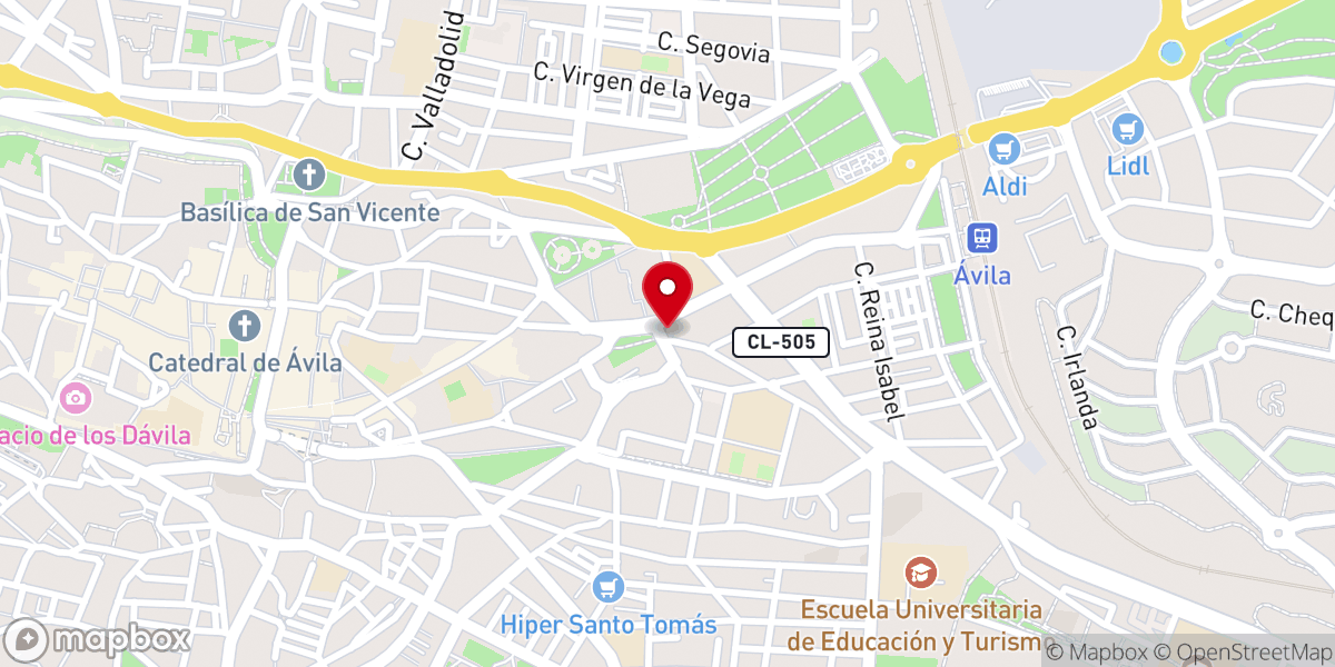 Map showing location of Ermita del Cristo de la Luz