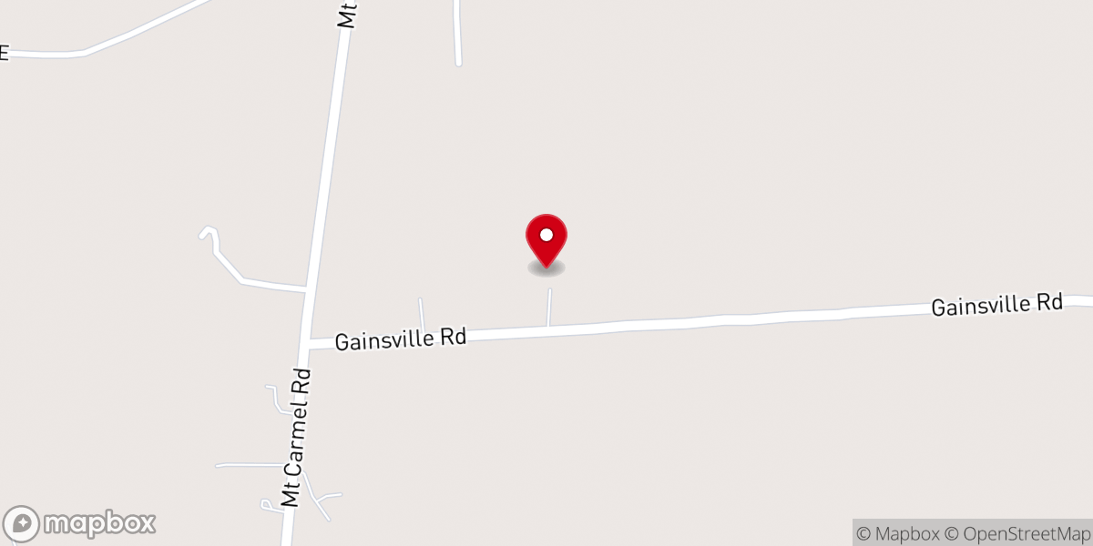 Map showing location of Pleasant Grove Baptist Church