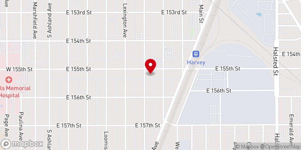 Map showing location of New Life Pentecostal Church