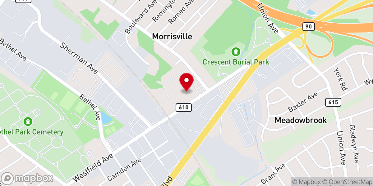 Map showing location of World Harvest Christian Center