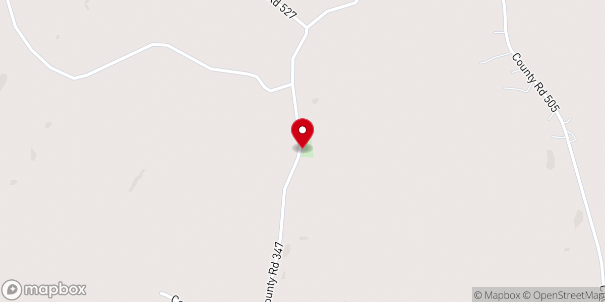 Map showing location of Mount Olive Church