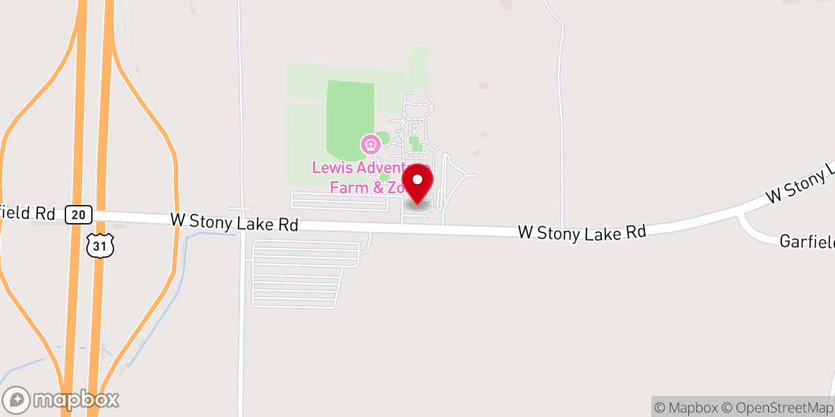 Map showing location of Lewis Orchard Weddings