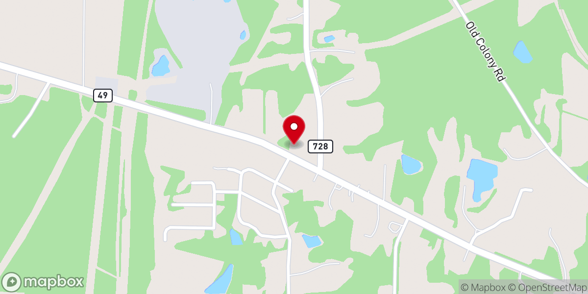 Map showing location of Jefferson Church of Christ