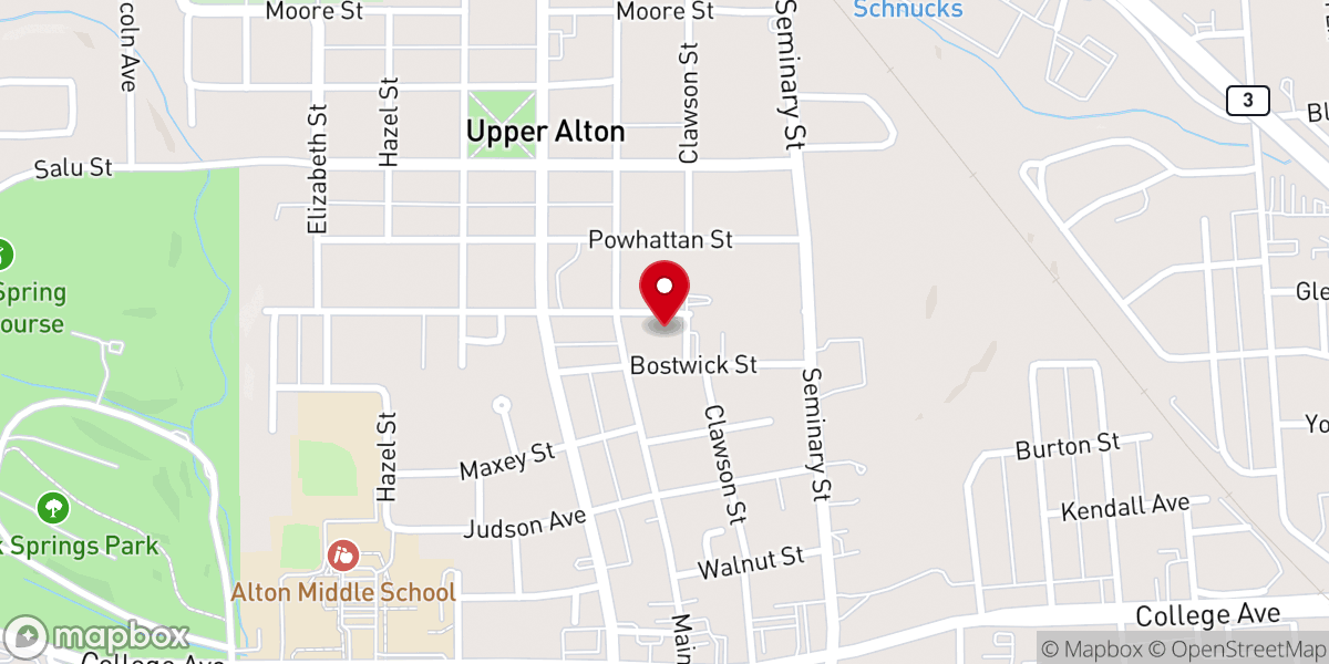 Map showing location of Tabernacle Missionary Baptist