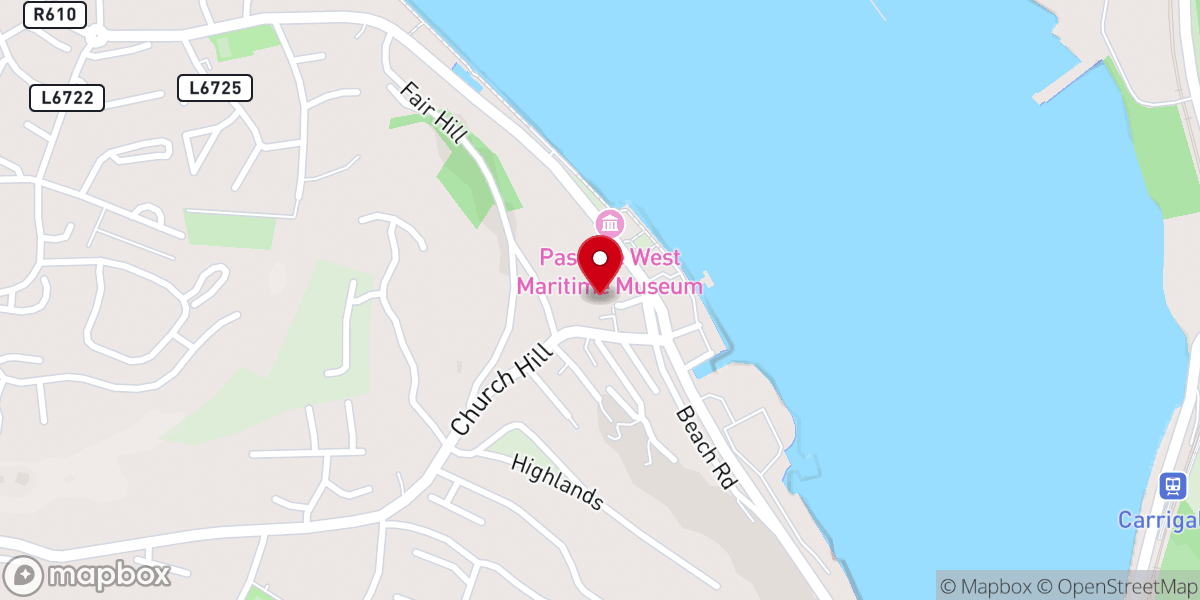 Map showing location of St Mary's Catholic Church