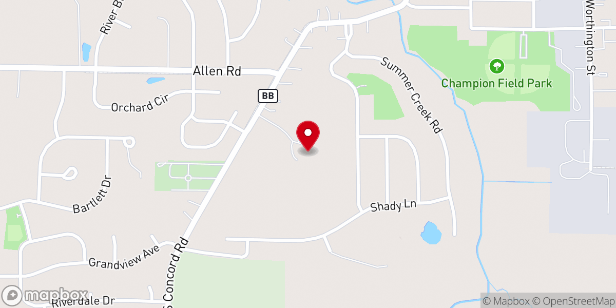 Map showing location of First Congregational UCC