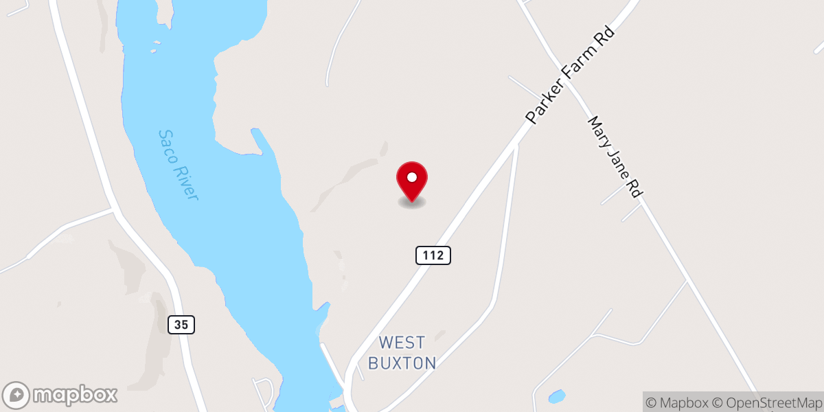 Map showing location of West Buxton Baptist Church