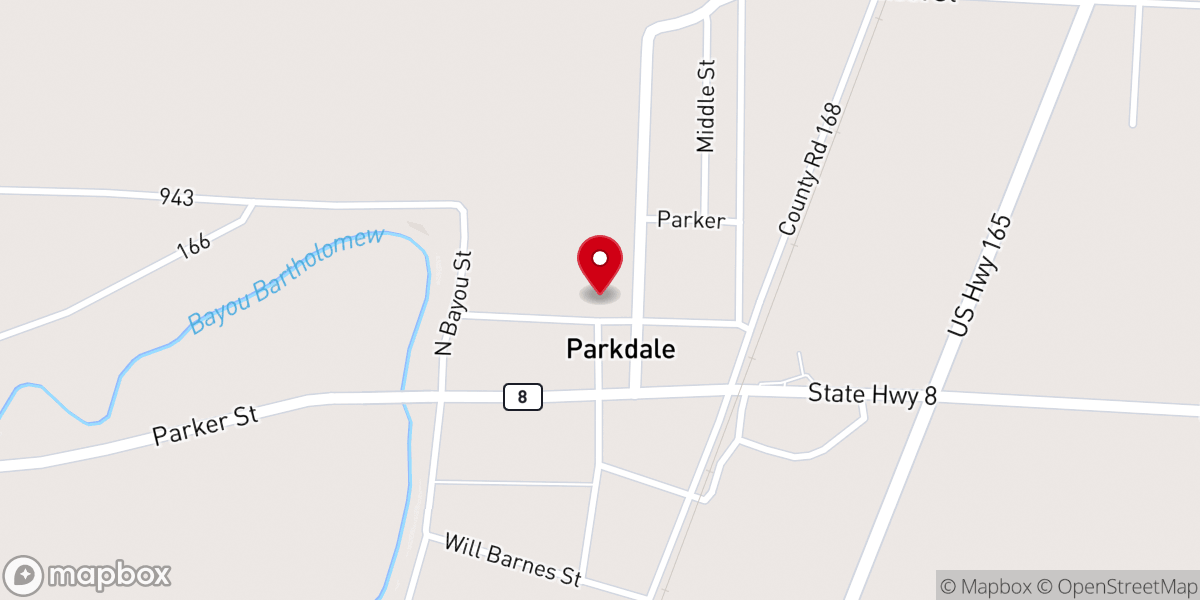 Map showing location of Parkdale Baptist Church