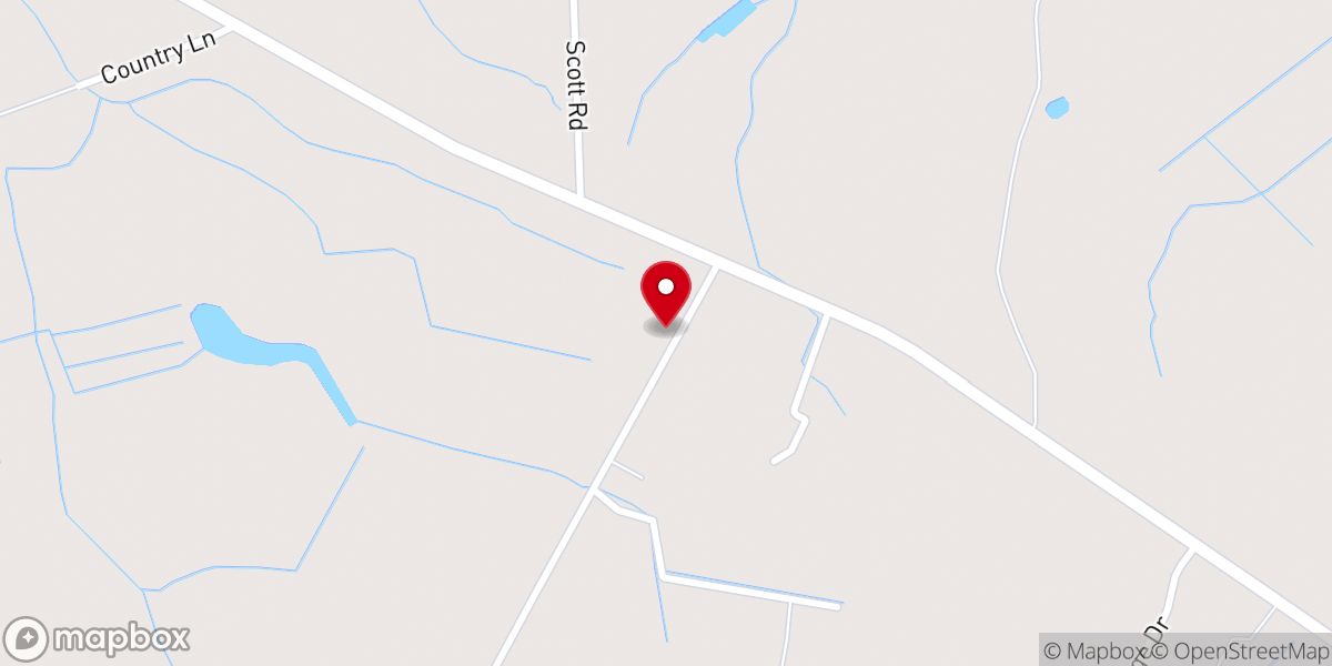 Map showing location of Riley's Creek Baptist Church