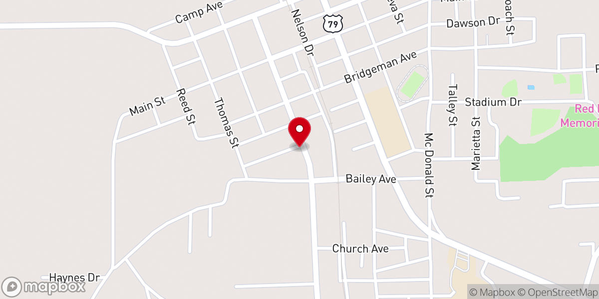 Map showing location of Haynesville United Methodist