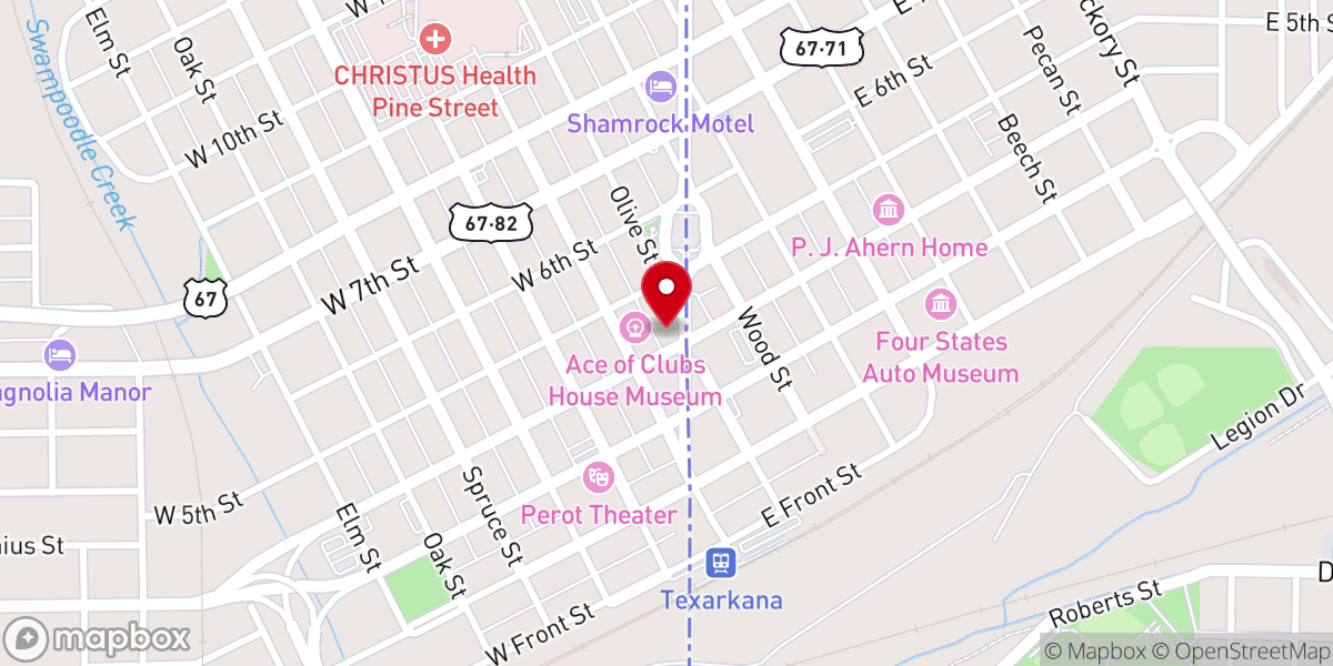 Map showing location of First Methodist Church