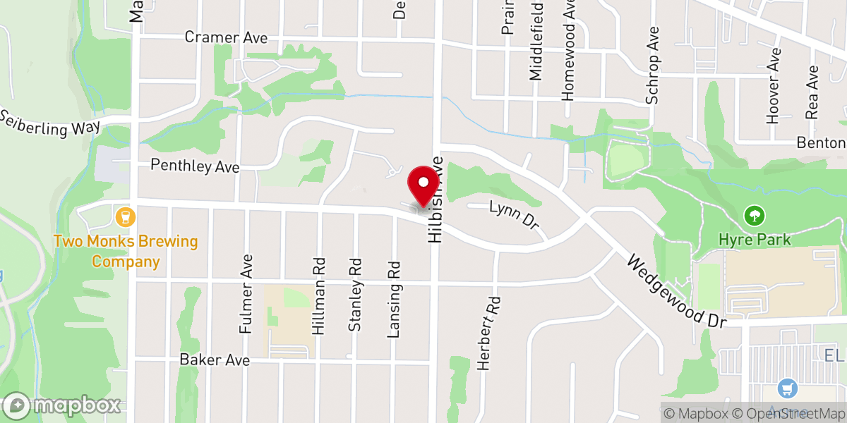 Map showing location of Eastgate Alliance Church