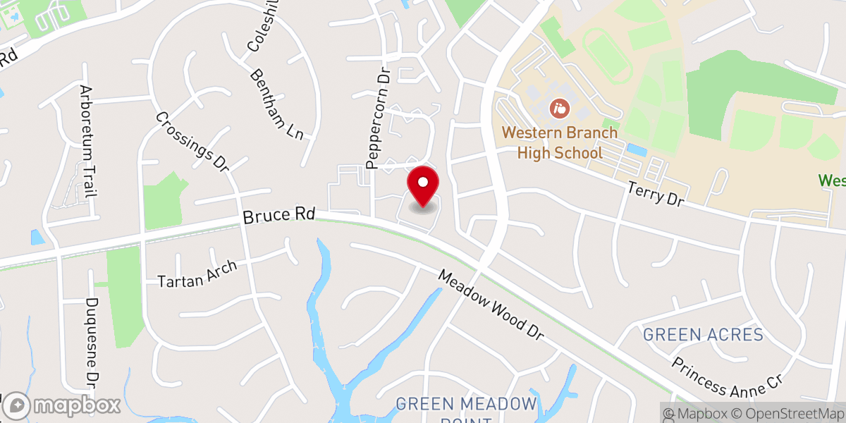 Map showing location of Jackson Memorial Baptist Church