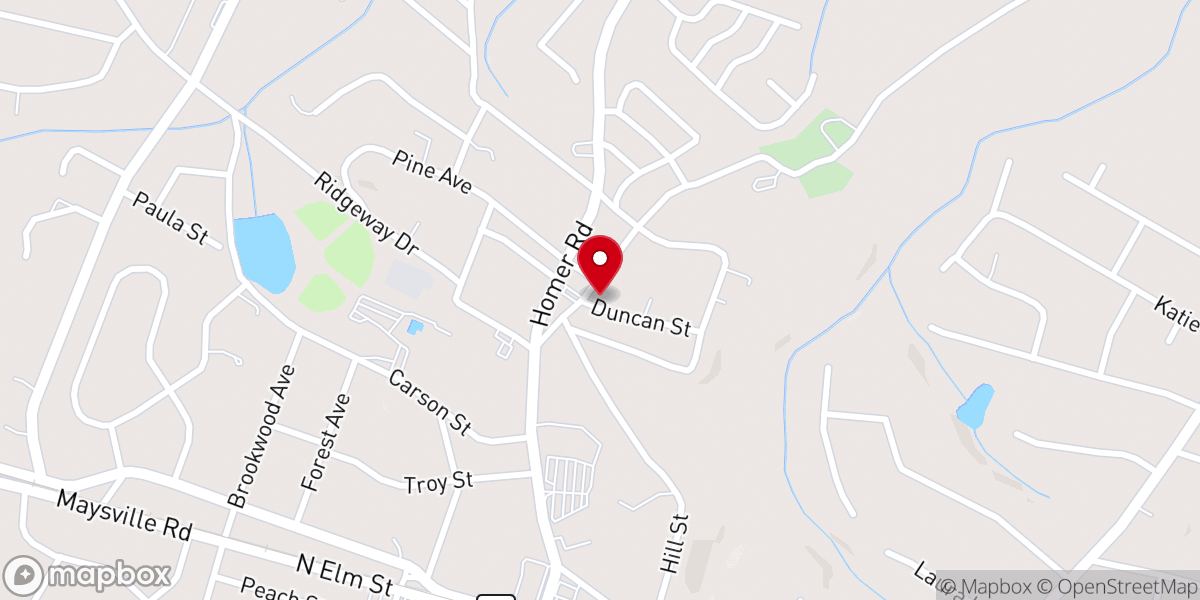 Map showing location of Calvary Missionary Baptist Church