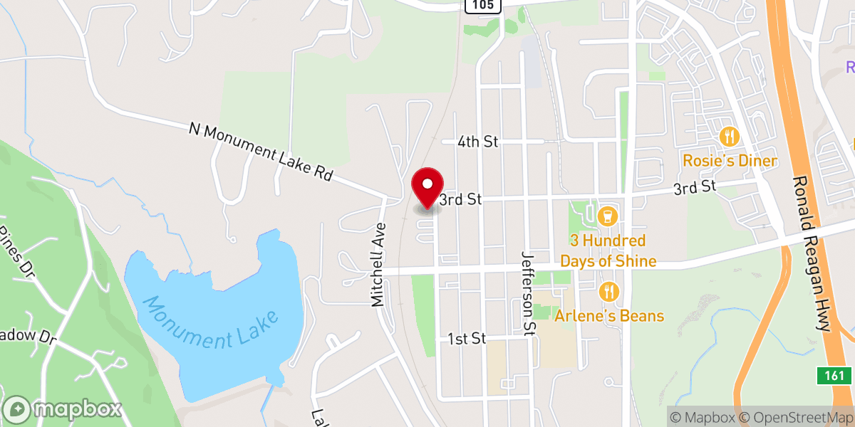 Map showing location of Coffee Cup Cafe