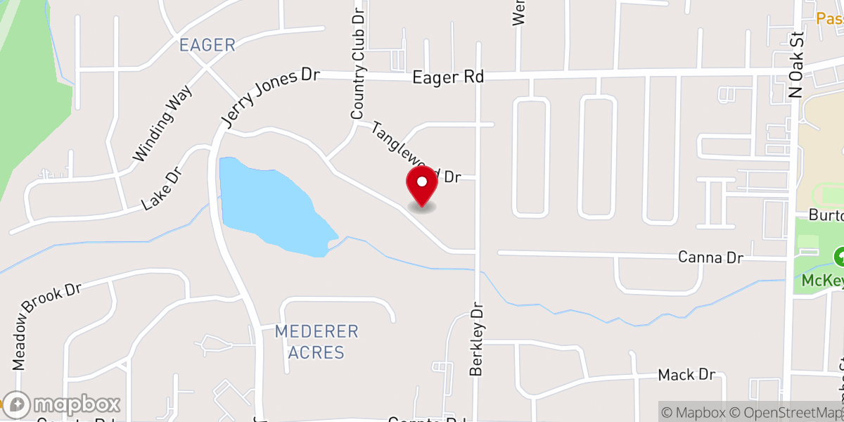 Map showing location of United Methodist Church District Office