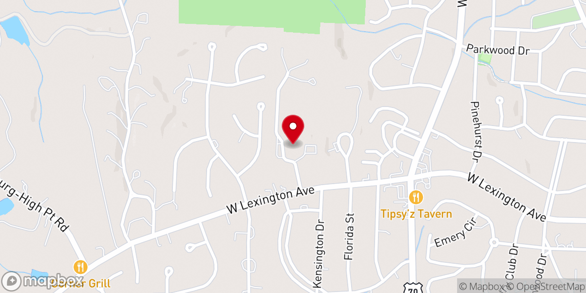 Map showing location of Forest Hills Presbyterian Church