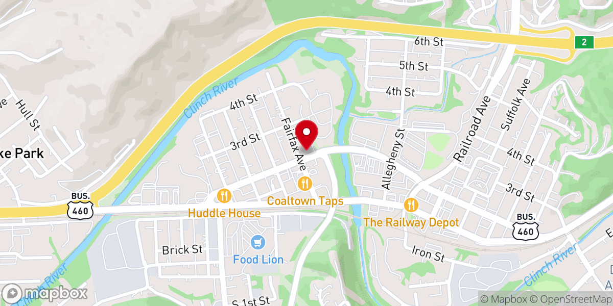 Map showing location of Cornerstone Church