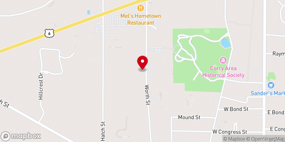 Map showing location of Harvest Community Church