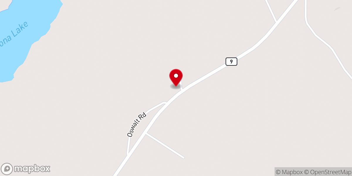 Map showing location of Springville Church