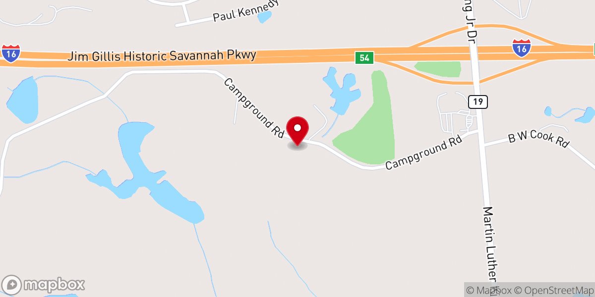 Map showing location of Woodard Grove Church