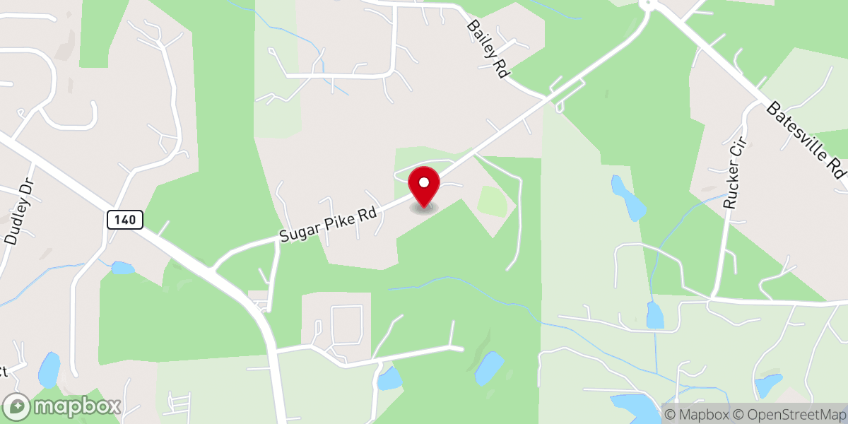 Map showing location of Big Springs United Methodist Church