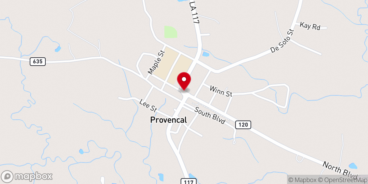 Map showing location of Provencal
