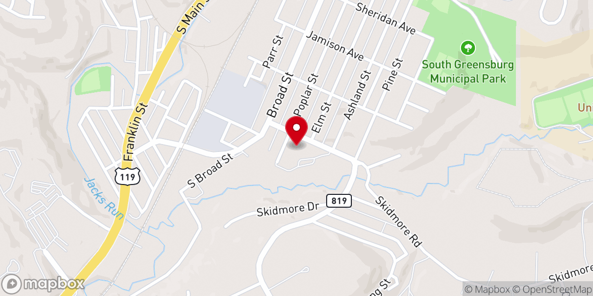 Map showing location of St. Bruno Church