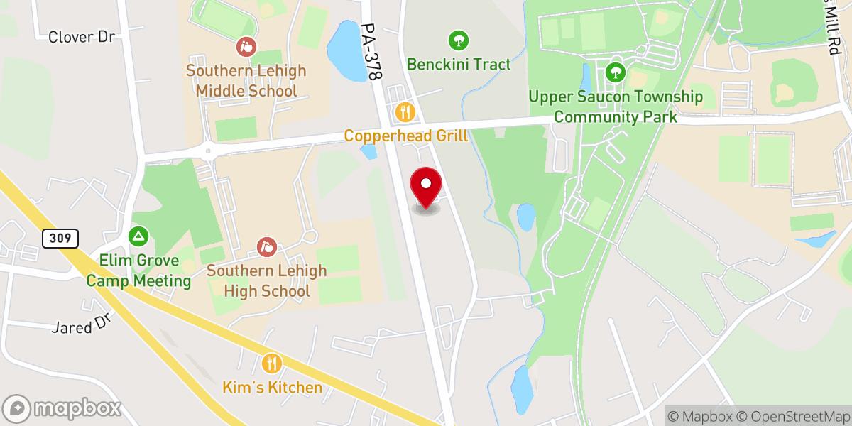 Map showing location of Cornerstone Presbyterian Church