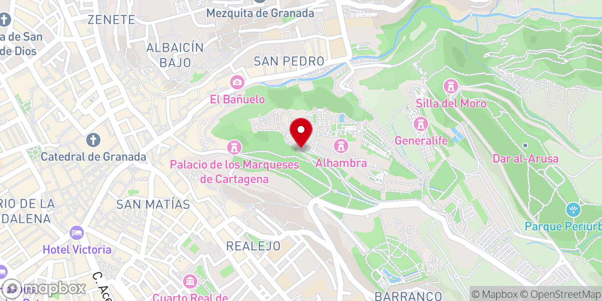 Map showing location of Puerta de la Justicia