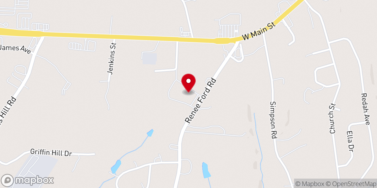 Map showing location of Carolina Presbyterian Church