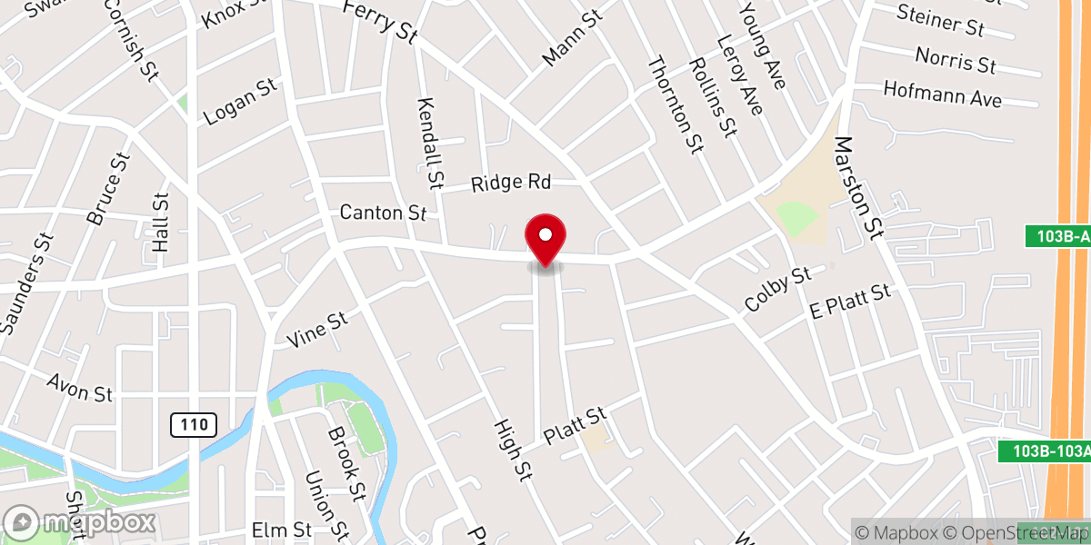 Map showing location of Redeemer Lutheran Church