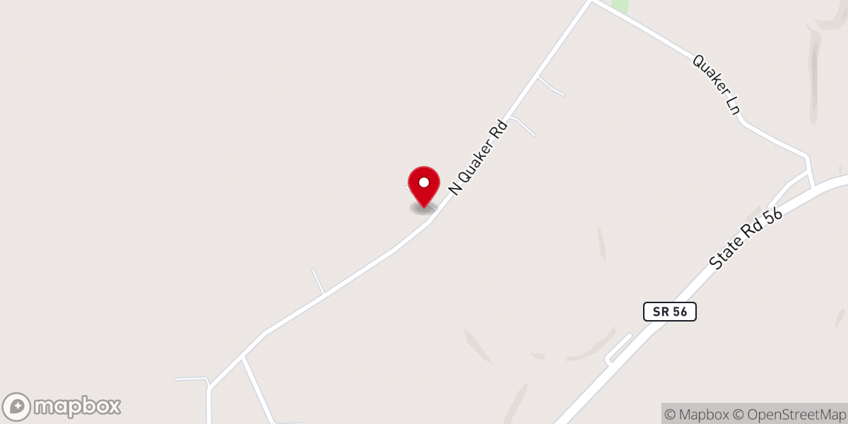 Map showing location of Blue River Friends Meeting