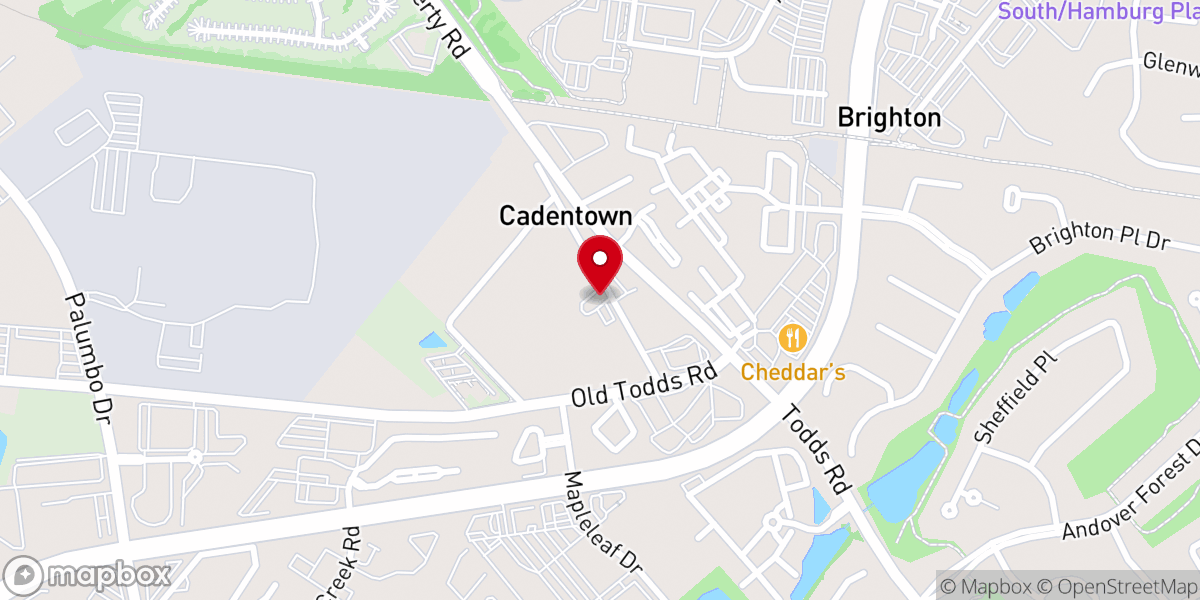 Map showing location of Cadentown Baptist Church