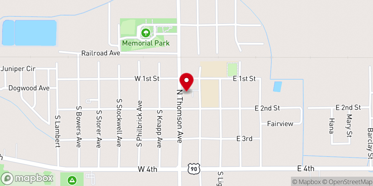 Map showing location of St. Raphael Catholic Church