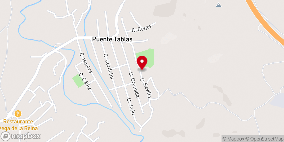 Map showing location of Capilla Virgen del Carmen
