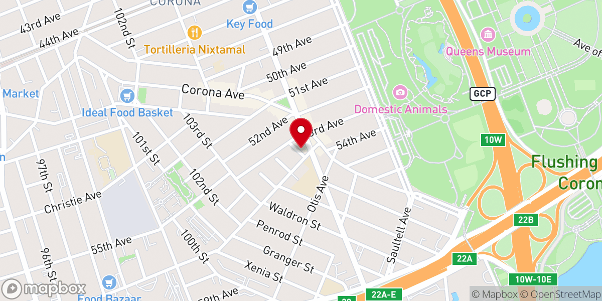 Map showing location of Latin American Pentecostal Church