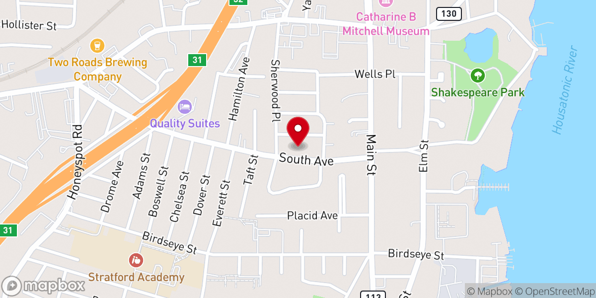 Map showing location of Bethany Church