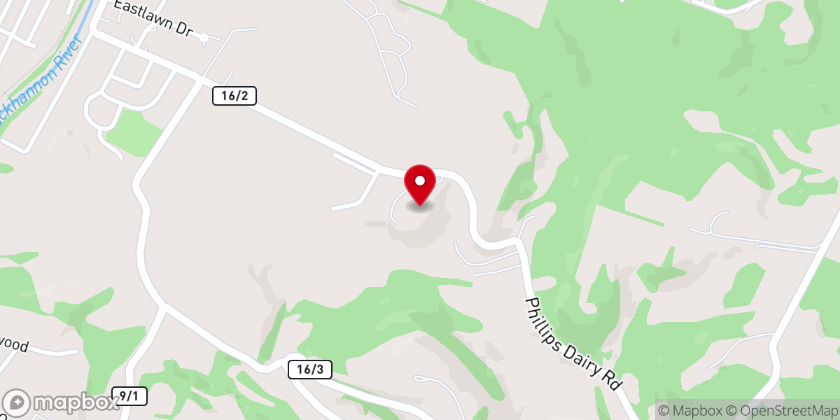 Map showing location of Buckhannon Alliance Church