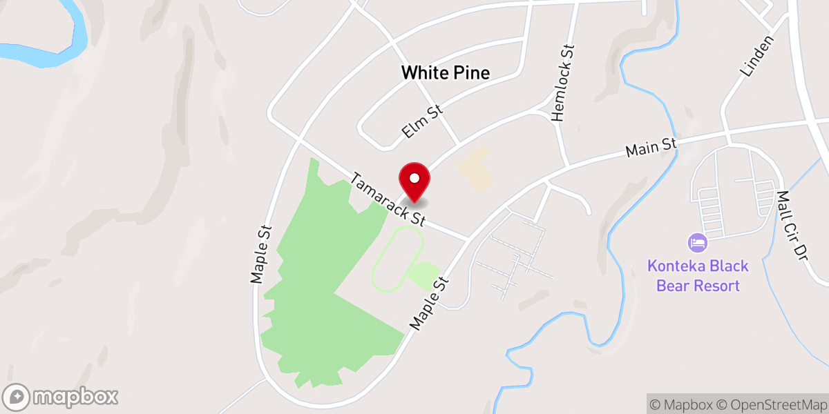 Map showing location of White Pine United Methodist