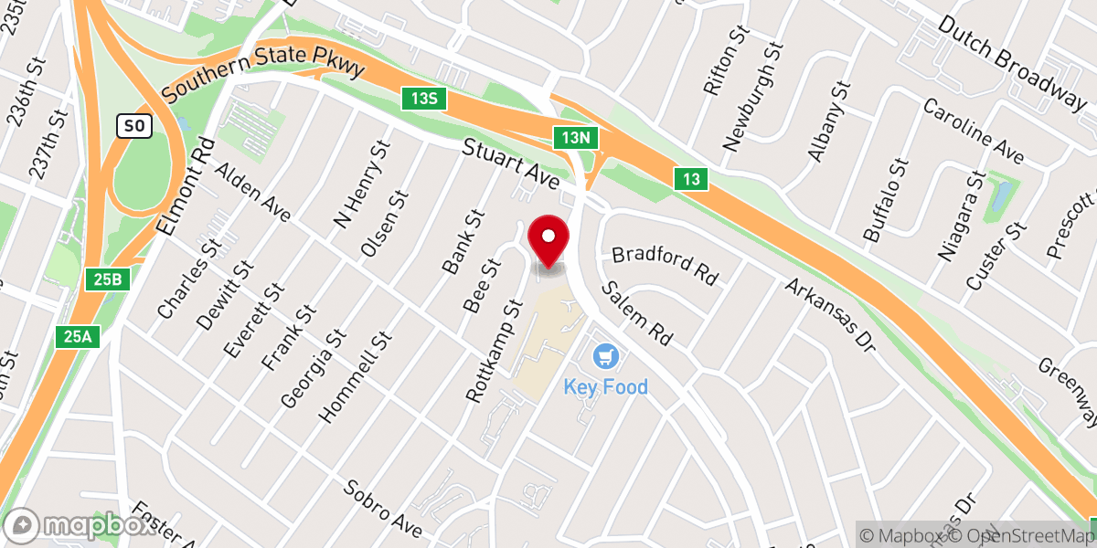 Map showing location of Valley Stream Baptist Church