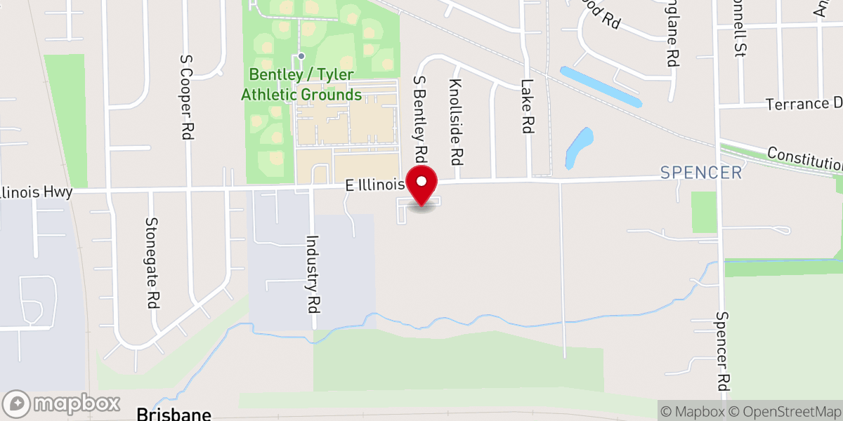 Map showing location of Lincolnway Christian Church