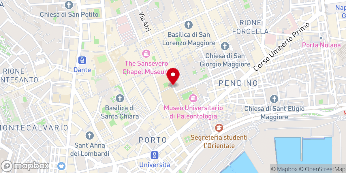 Map showing location of Chiesa di Santa Maria di Monteverginella
