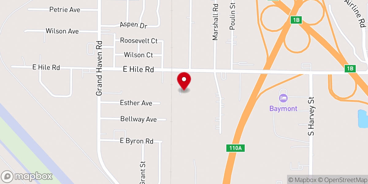 Map showing location of Turning Point Church