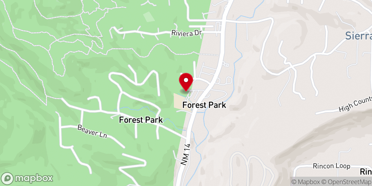 Map showing location of Prince of Peace Lutheran Church